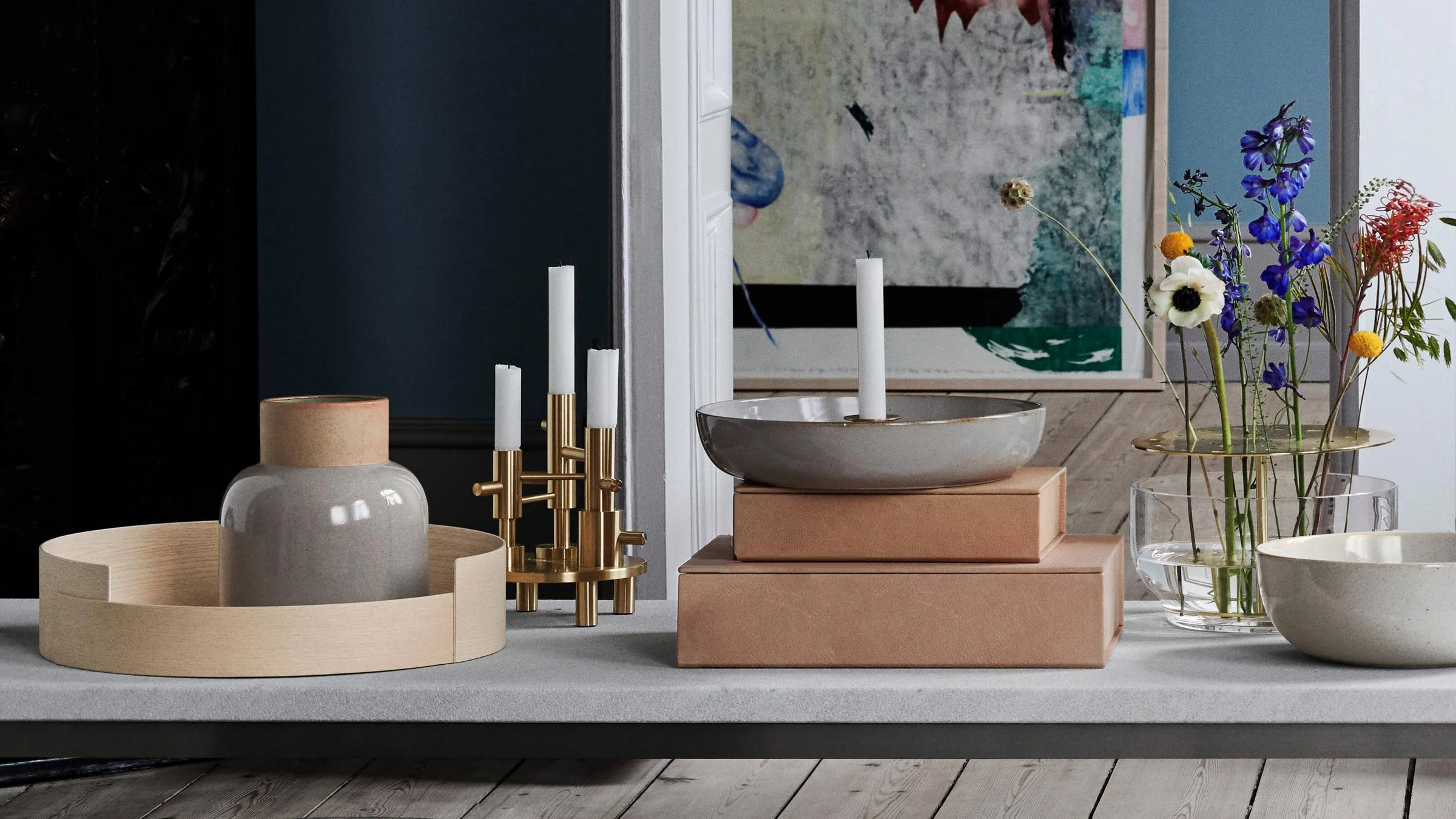 Brass Triple Candleholder - Image 7