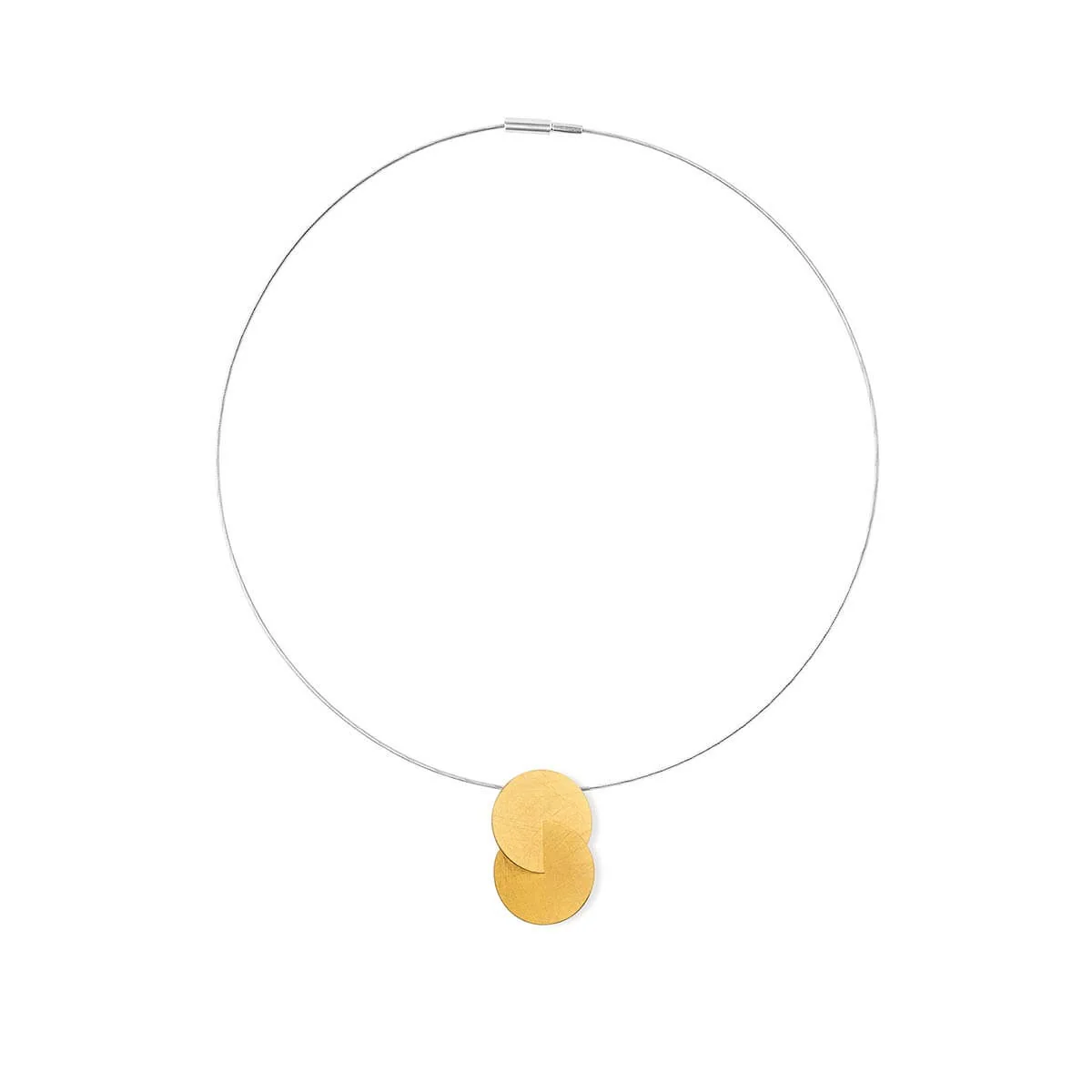 Double Disc Pendant Necklace