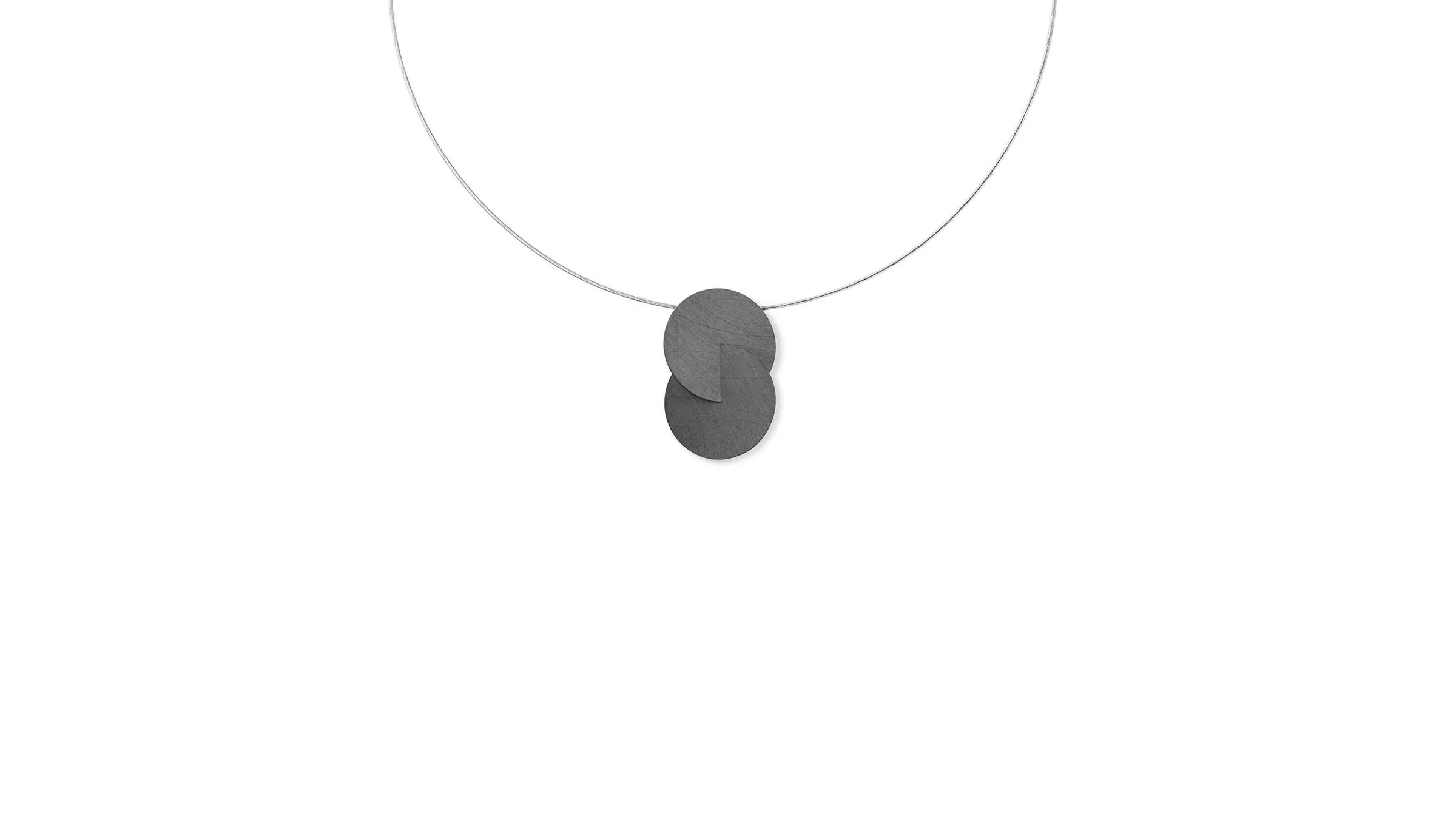 Double Disc Pendant Necklace - Image 6