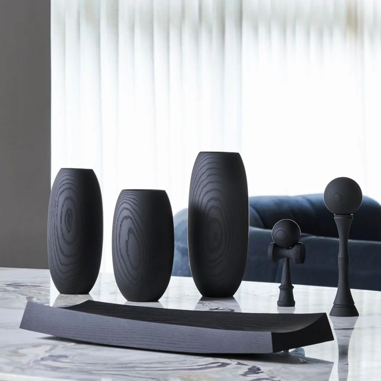 Flusso Ash Black Vase - Image 2