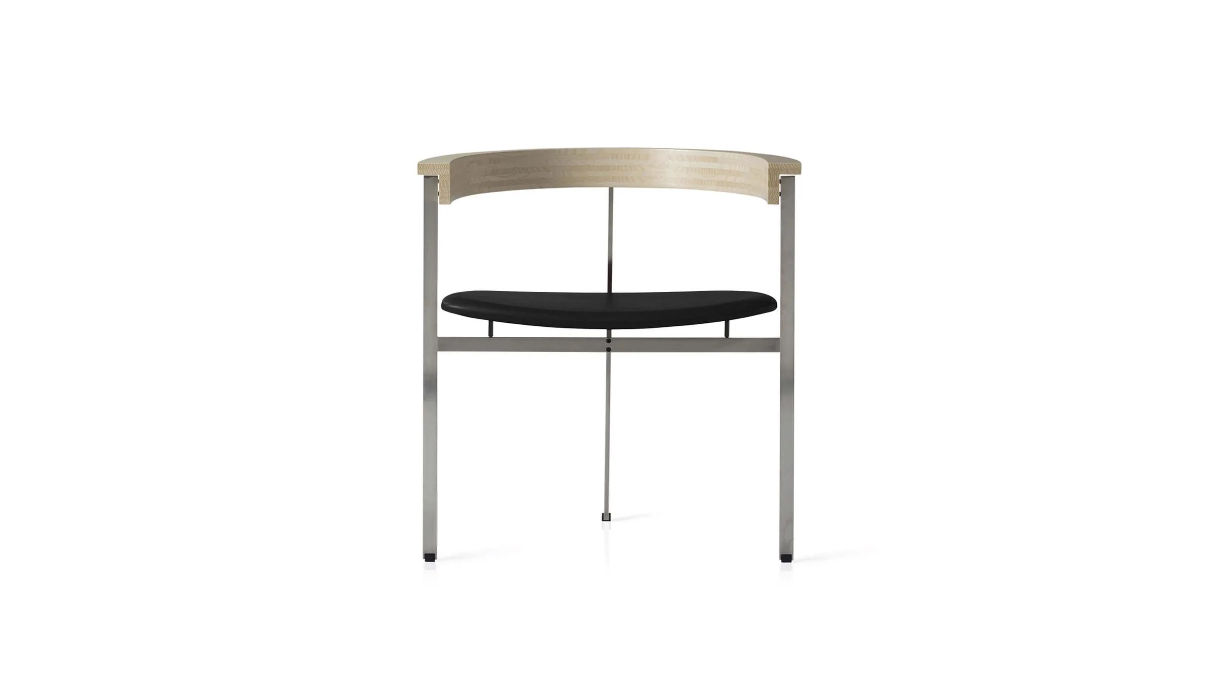 PK11 Armchair In Black Leather - Image 4